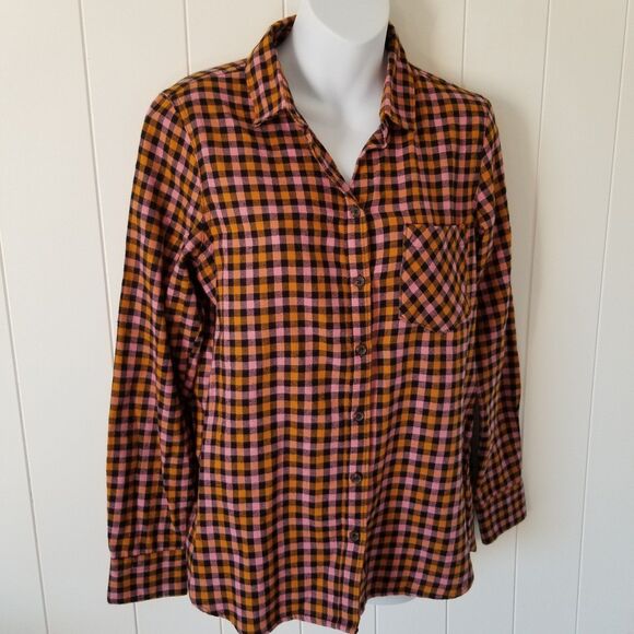 Old Navy Flannel Top The Classic Shirt Womens Size Small - Picture 2 of 8